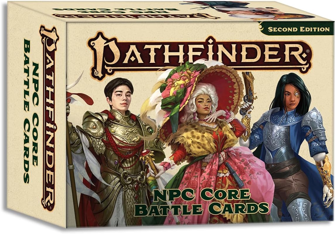 Pathfinder NPC Core Battle Cards (P2) - 350+ Double-Sided Character Cards for RPG Games with Stats and Artwork