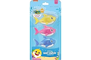 Robo Alive Junior Baby Shark New Silicone Fins Version Swimming Mini Baby Shark (3 Pack)