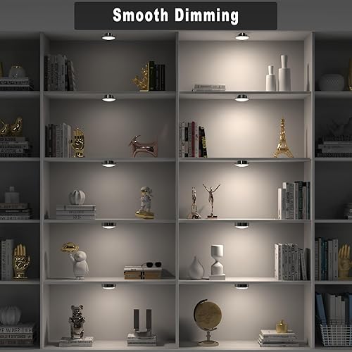 Vista 45 de HELPLEX Luces de disco con control remoto, luces LED que cambian de color, funciona con pilas, regulables, luces debajo del gabinete, luz Paquete