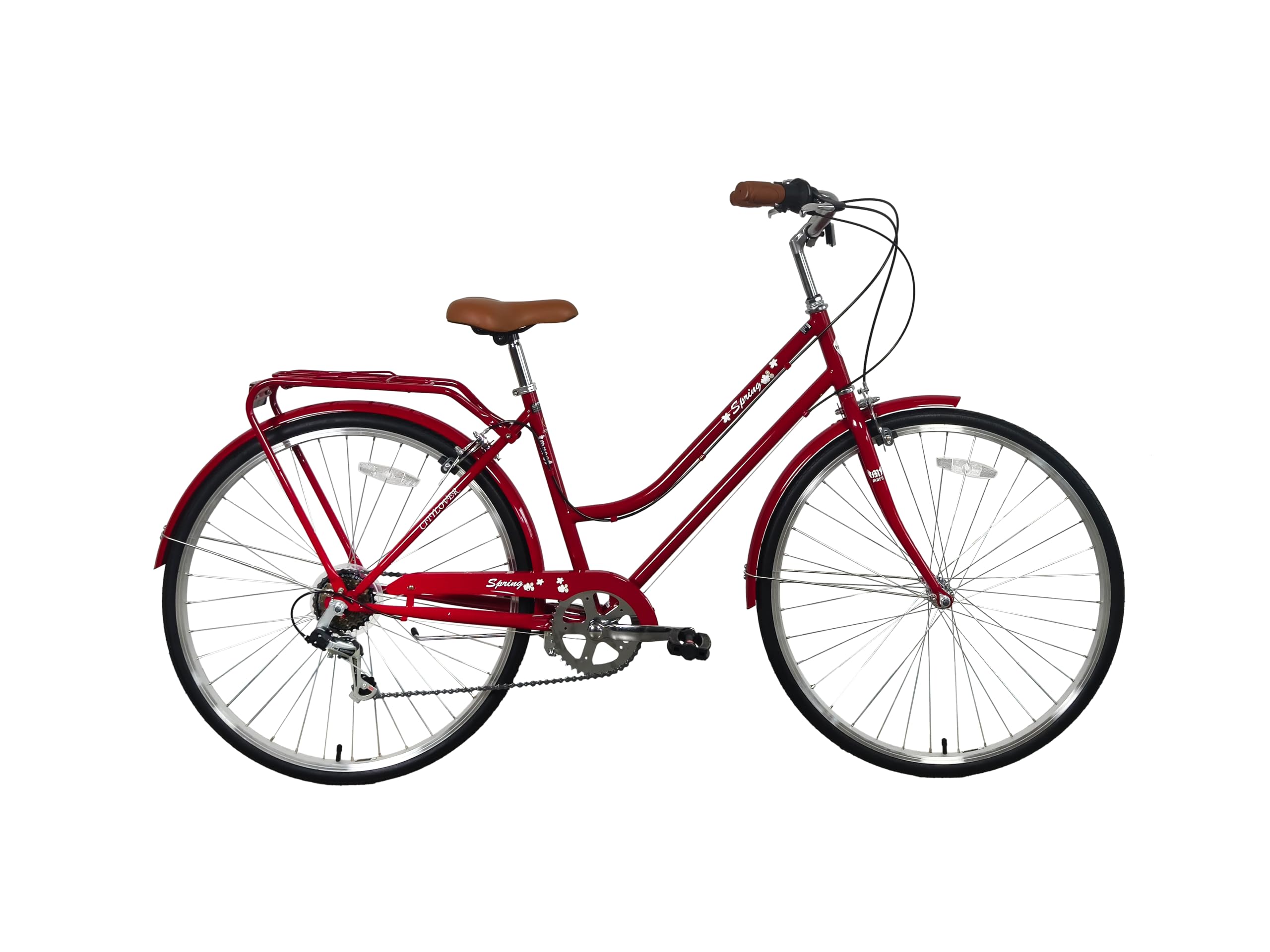 Sunrise CyclesWomen's Spring 6 Speeds 28'' wheels Ladies and Girls Dutch Style City Bike Lightweight 700C 28'' wheels with Shimano parts