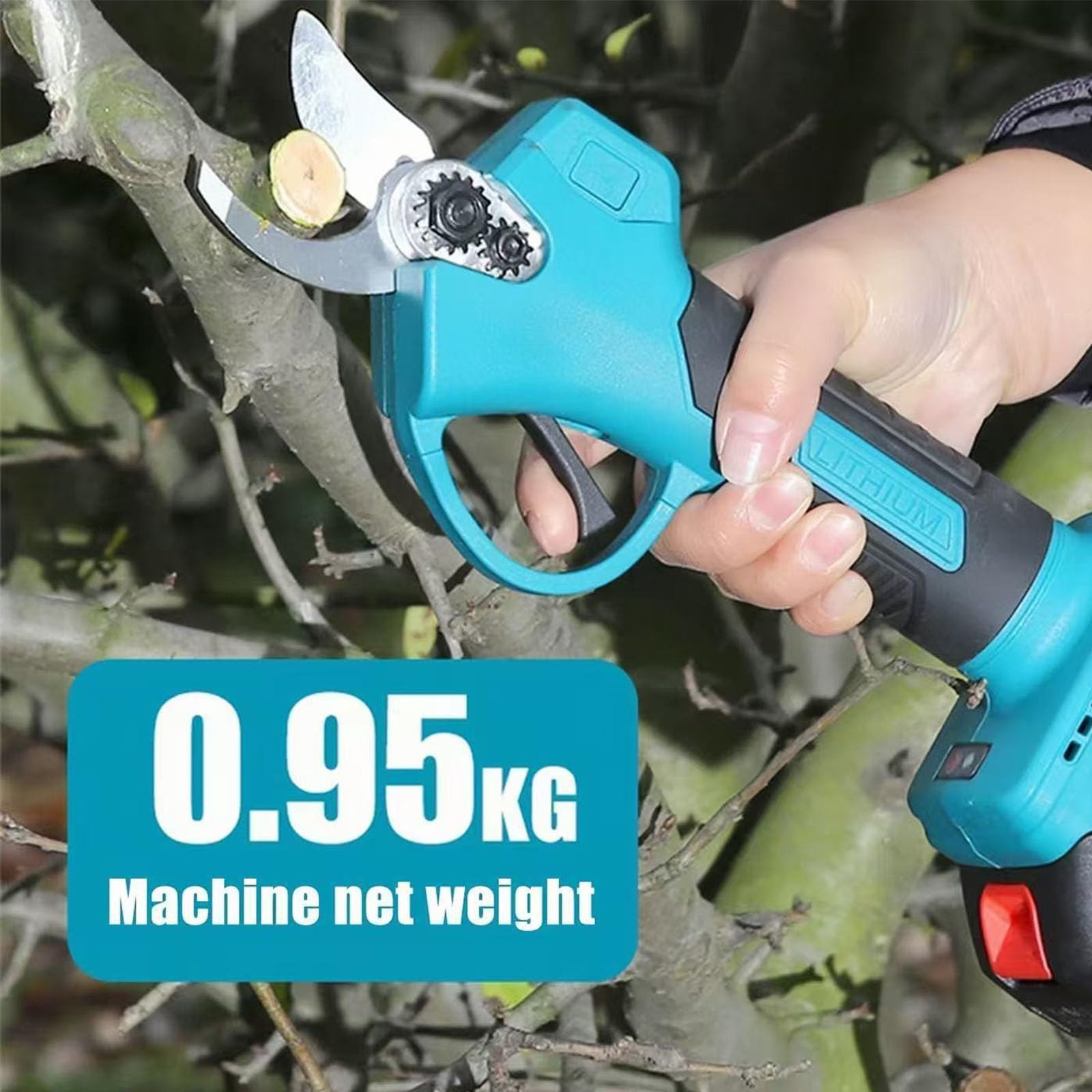Cesoie elettriche da potatura a batteria, cesoia telescopica da 2 metri, batteria ricaricabile 2 * 3.0 AH, cesoie da potatura a batteria per potatura di alberi, arbusti e alberi da frutto
