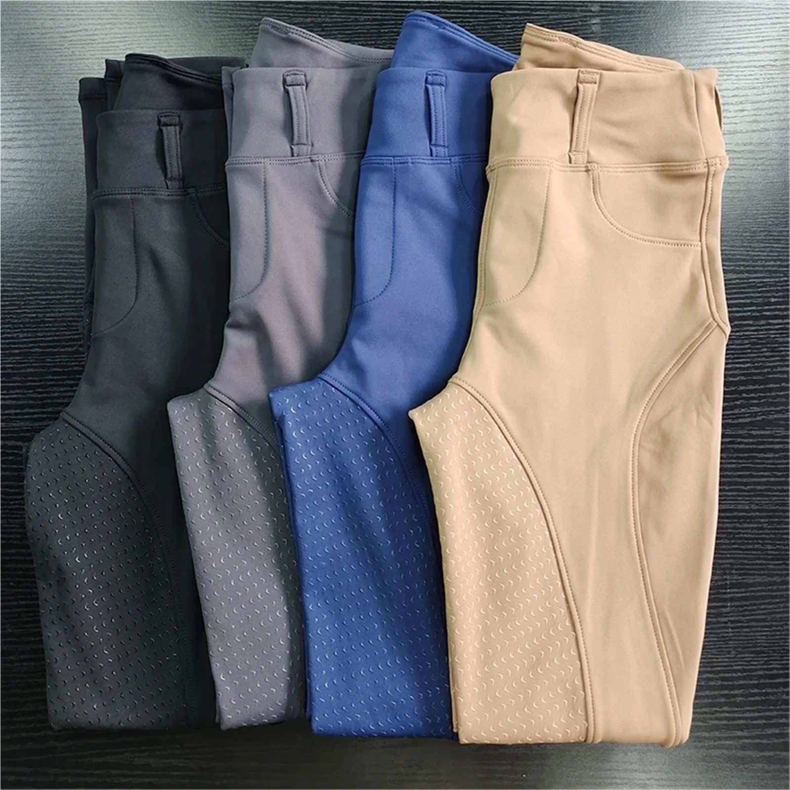 Mallas De EquitacióN Pantalones de equitación felpa invierno for mujer, calzas ecuestres cálidas y gruesas, mallas silicona antideslizantes for montar a caballo