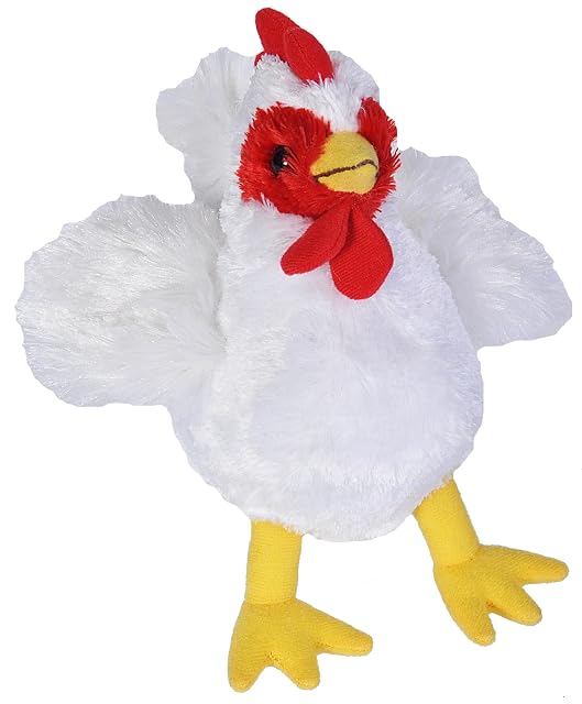 Wild Republic - Hug'ems, Peluche gallina, 18 cm (18093)