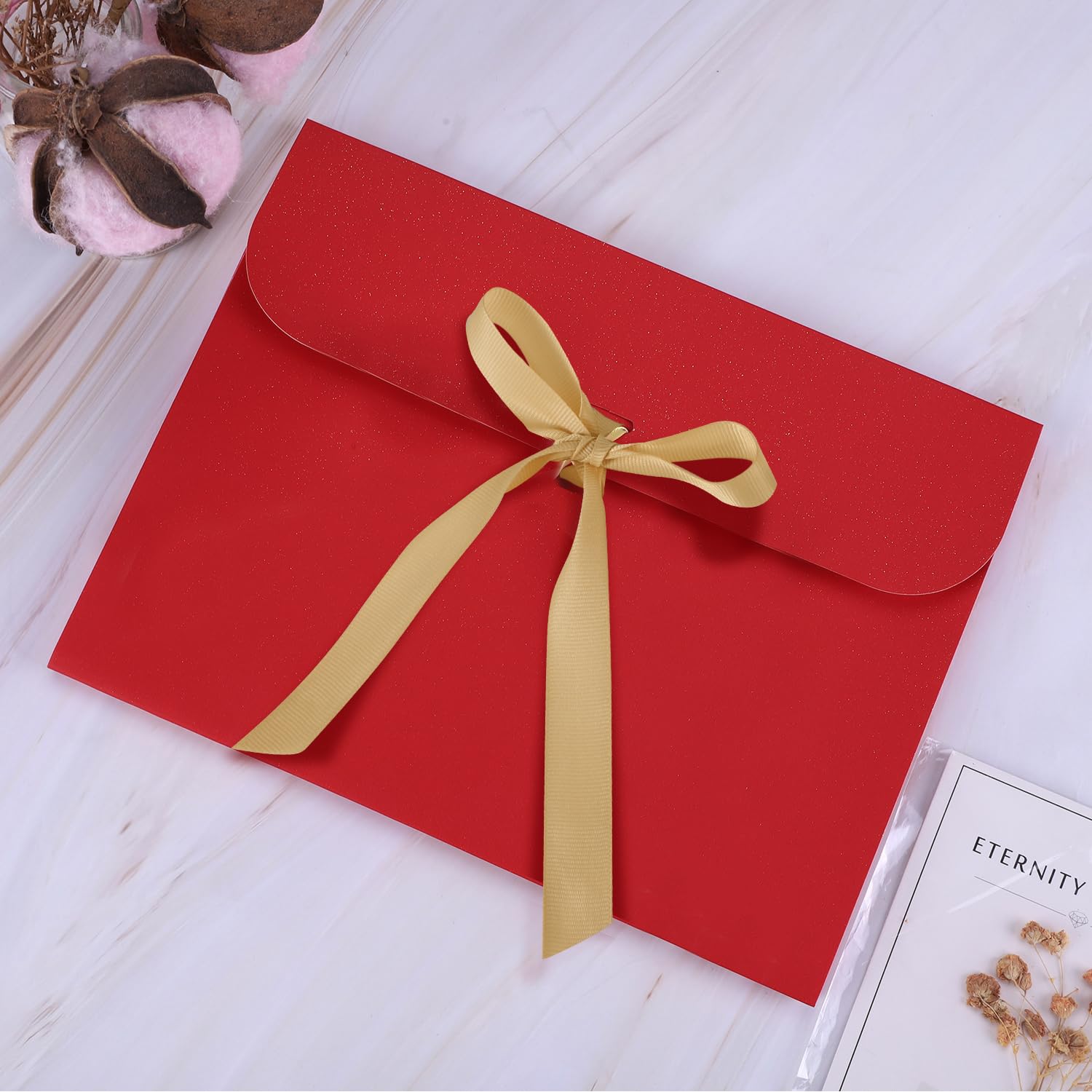 10pcs Gift Envelopes Large Envelopes with Ribbon Party Gift Bags Silk Scarf Packaging Box Invitation Cards Holder for Decoration Greeting Cards Thanksgiving Christmas New Year Wedding Birthday