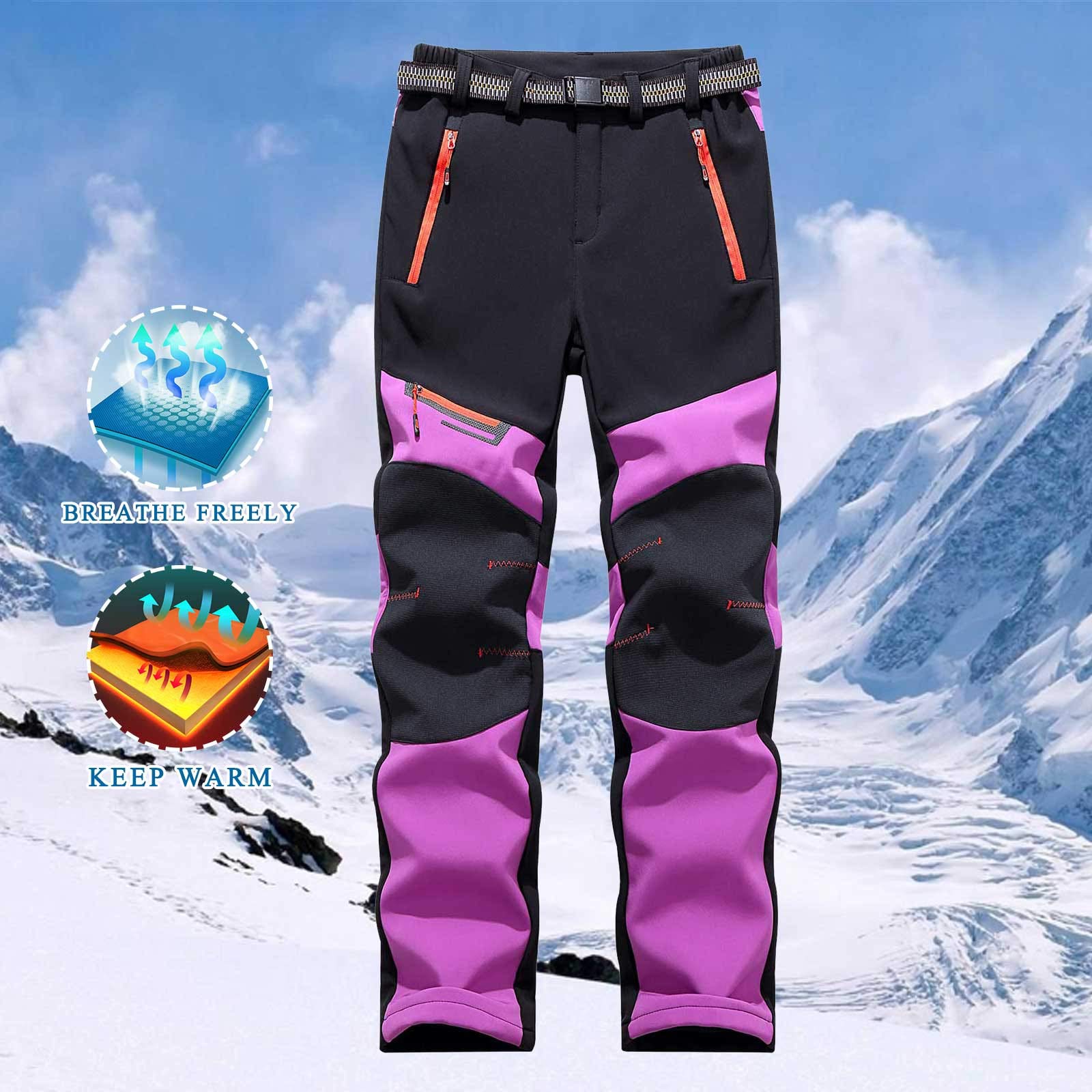 Softshell - Pantalones de esquí cálidos para mujer, transpirables, impermeables, resistentes al desgaste, pantalones de nieve de colores surtidos, overoles térmicos gruesos