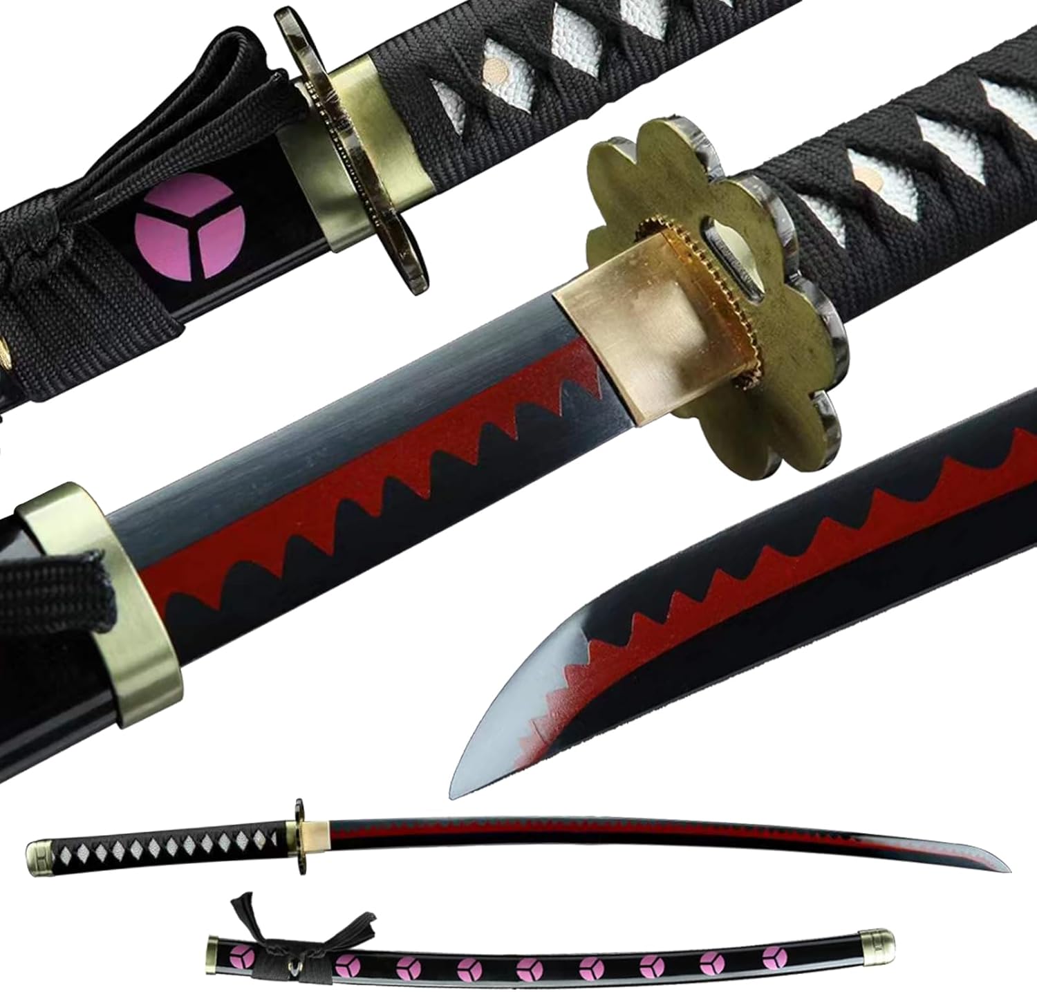 One Piece Sword 1060 Steel Enma Zoro Sword Real Katana Handmade Japanese Samurai Sword Anime Sword Full Tang