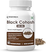 Biotrex Nutraceuticals Black Cohosh (10:1) 500mg | Supports Mood Balance & Hot Flashes | Overall Wellbeing & Bone Health | Non-GMO & Gluten Free | 60 Veg Capsule