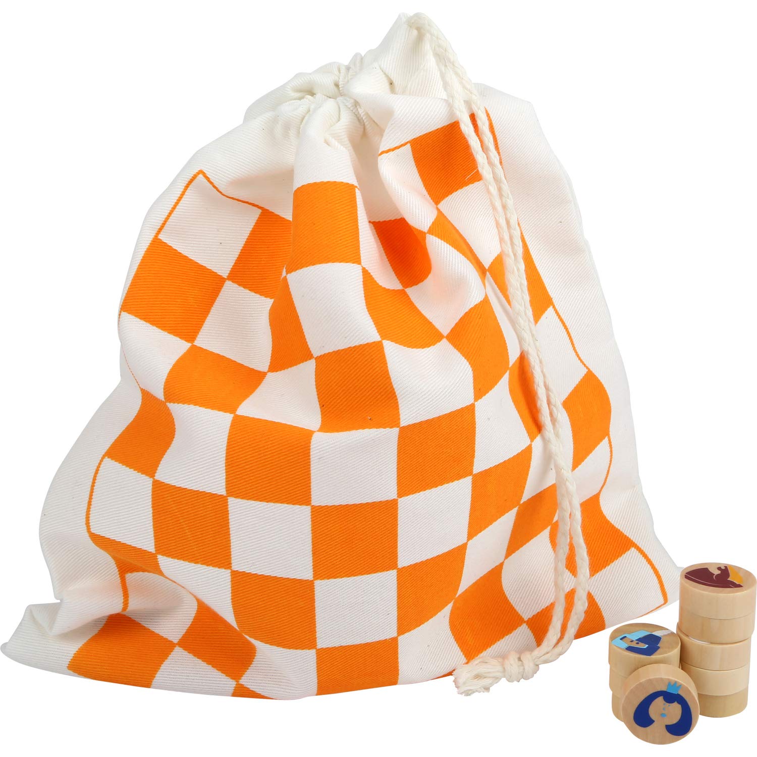 Small Foot 12021 Chess Travel Game, FSC 100% Certified, with Practical Bag for Transport and Playing Area, Lady Game Also Possible Toy, Multi-Coloured - Image 2