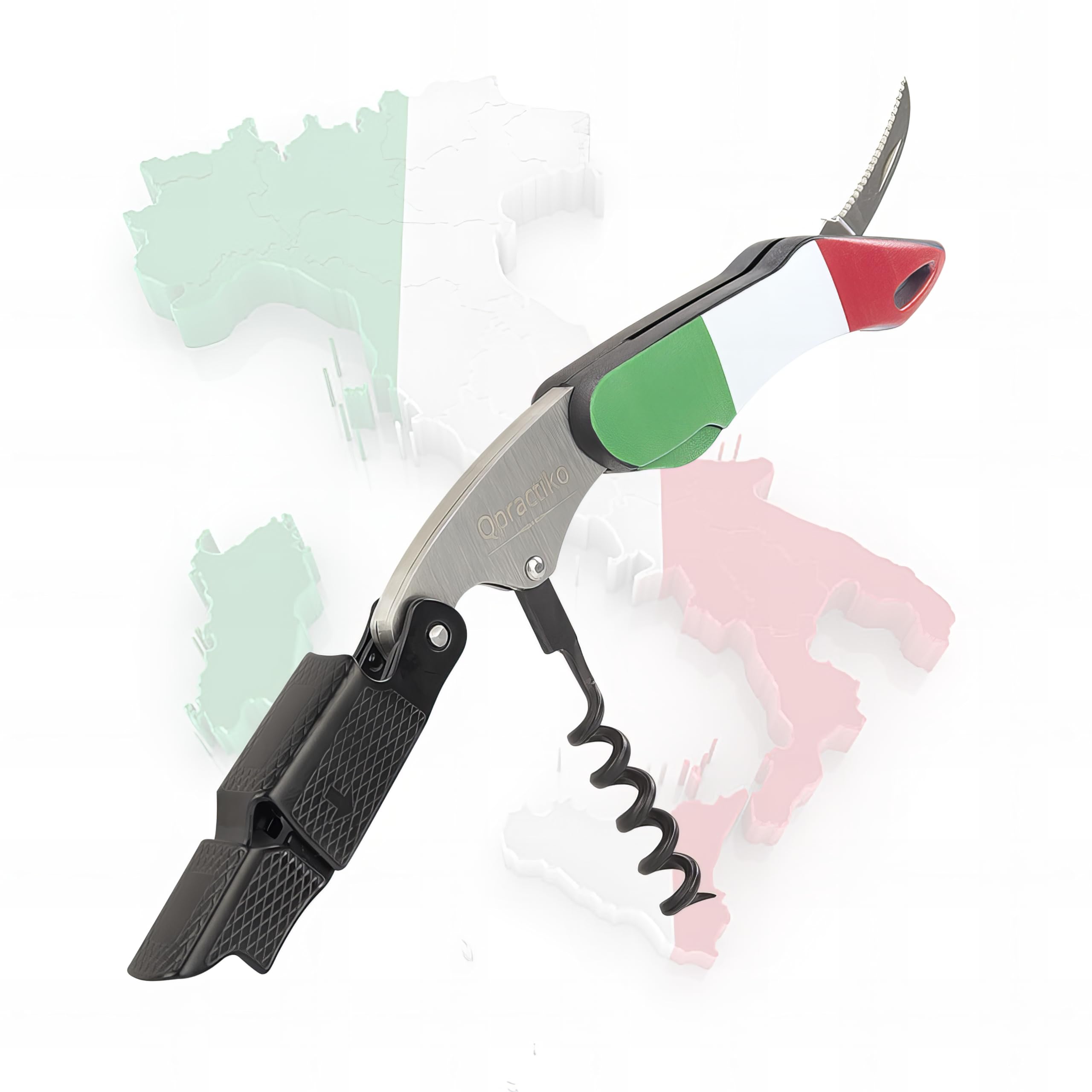 Cavatappi Tucan Qpractiko - Design A Forma Di Uccello Con Spirale In Teflon - Acciaio Inossidabile - Foto 7