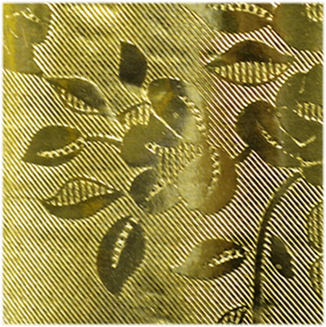 Grobet USA Foil Gift Wrap Paper 7-1/2 Inches Wide X 150 Feet Long Floral Gold