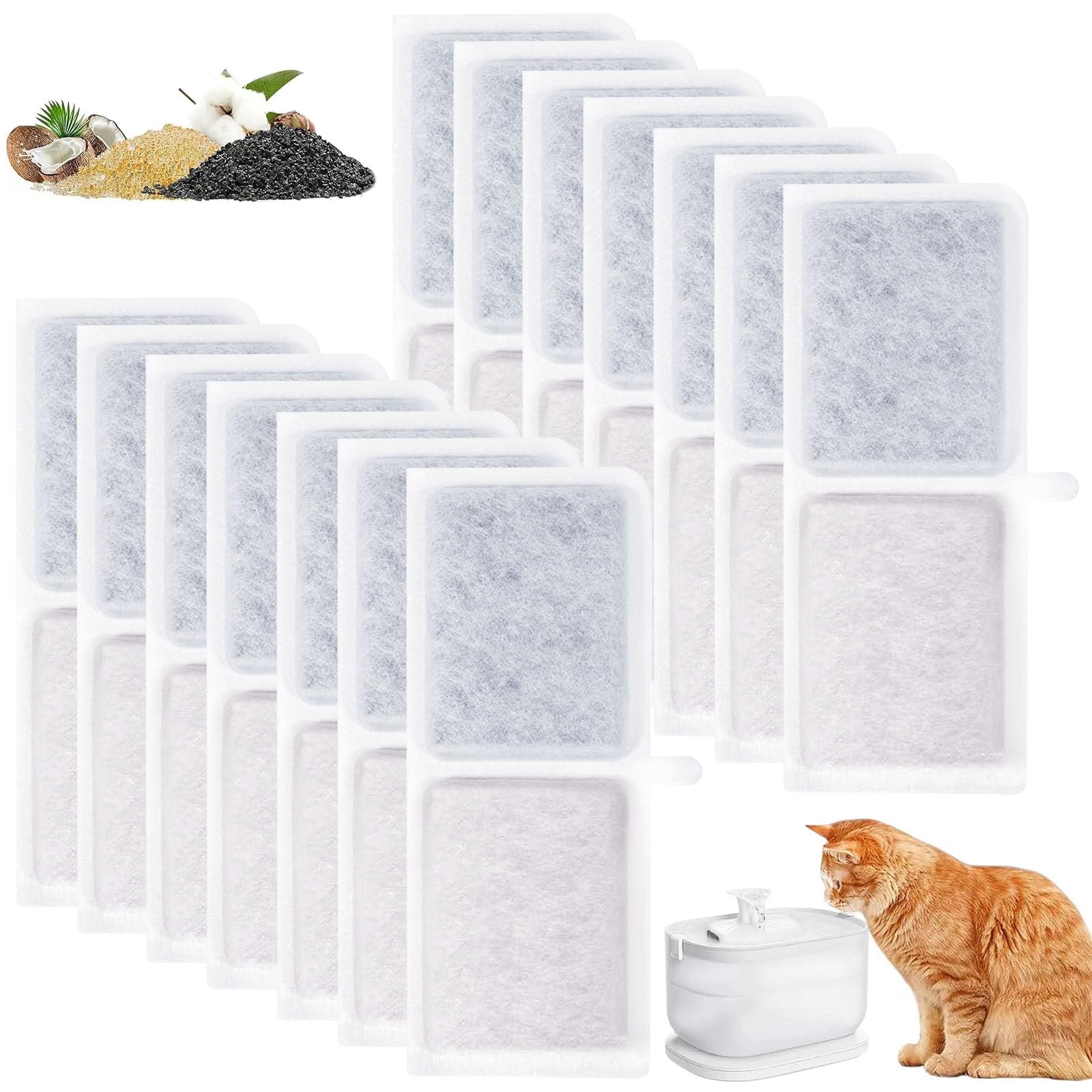 Cat Water Fountain Filters, 14Pcs Cat Fountain Filters