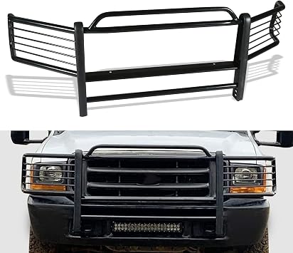 Brush Guard Grille Guard fit for Ford F250/F350/F450/F550 99-07 | Brush Guard fit for Excursion SUV 2000-2006 Front Bumper Protector Steel Pickup Super Duty Trucks Black