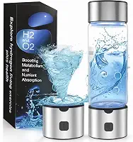 Garrafa de água de hidrogênio, gerador de água hidrogenada recarregável 2200ppb, tecnologia SPE e PEM