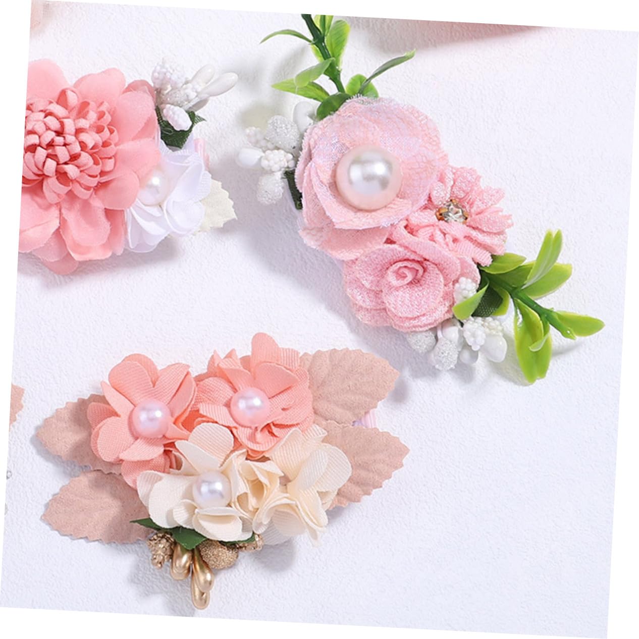 12 Stück Teiliges Blumen haarspangen Perlen Natürliche Optik Wiederverwendbar Modischer Haarschmuck für Frauen und Mädchen Geeignet für Hochzeit Party Alltag und Besondere Anlässe