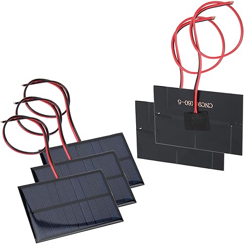 Miniatura 8 de Módulo de energía celular, 5 unidades de paneles solares con cable DC5V 150mA módulos de panel solar con cable de 11.8 in11.8 pulgadas para energía