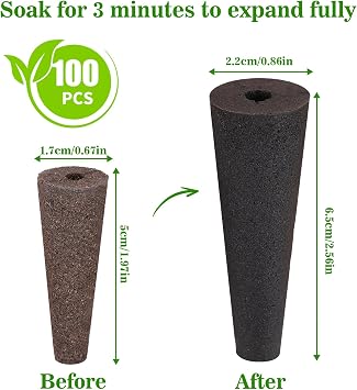 Doter 50 pcs Grow Sponges for Hydroponics Compatible with AeroGarden, Hydroponics Growing System Pods, General Hydroponics Rapid Rooter, Starter Plug for Seeds or Cuttings