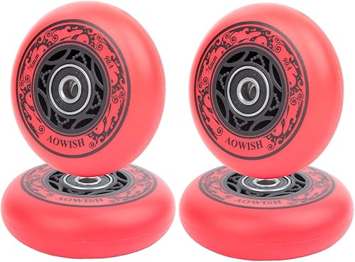 Miniatura 3 de Inline Skate Wheels - Ruedas de repuesto para hockey con rodamientos ABEC-9 y espaciadores flotantes, paquete de 4 unidades