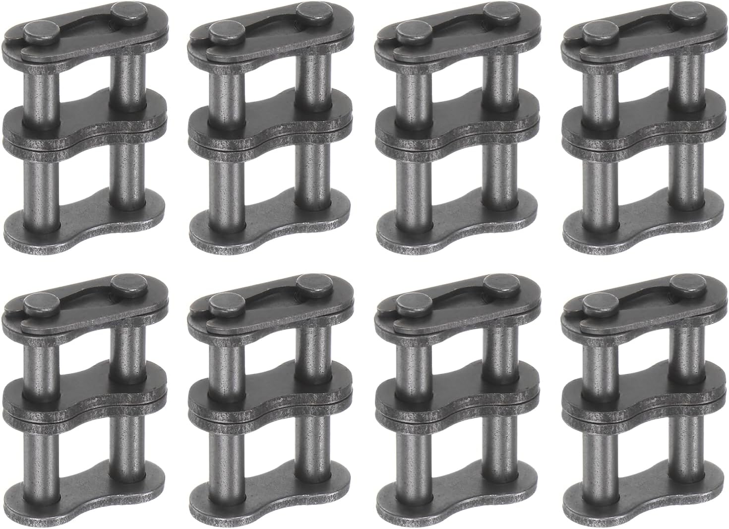 uxcell 8Pcs #35-2/06C-2 Double Roller Chain Connecting Links 9.525mm Pitch Carbon Steel Master Connector Link, Chain Master Links for 06C-2/#35-2 Chain