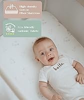 Vista 5 de Fodoss Cuna para Bebé al Lado de la Cama - Cuna con Malla Completa al Lado de la Cama con Ruedas, Cuna para Bebé Ajustable en 7 Alturas