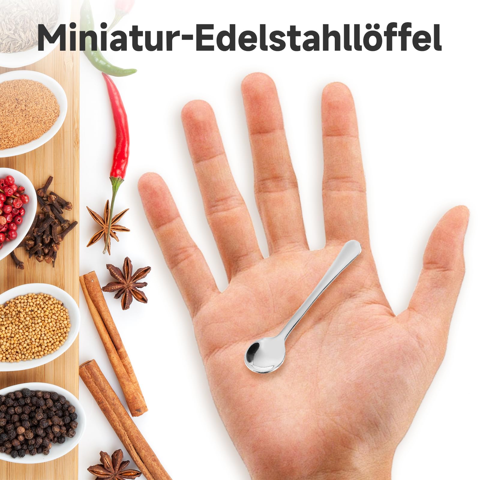 10 cucchiai piccoli in acciaio inox per barattoli di spezie, cucchiaini da caffè dorati, 7,5 x 1,5 cm, cucchiaini da caffè, dolci, per caffè, miele, sale, zucchero e spezie 10 cucchiai piccoli in acciaio inox per barattoli di spezie, cucchiaini da caffè dorati, 7,5 x 1,5 cm, cucchiaini da caffè, dolci, per caffè, miele, sale, zucchero e spezie