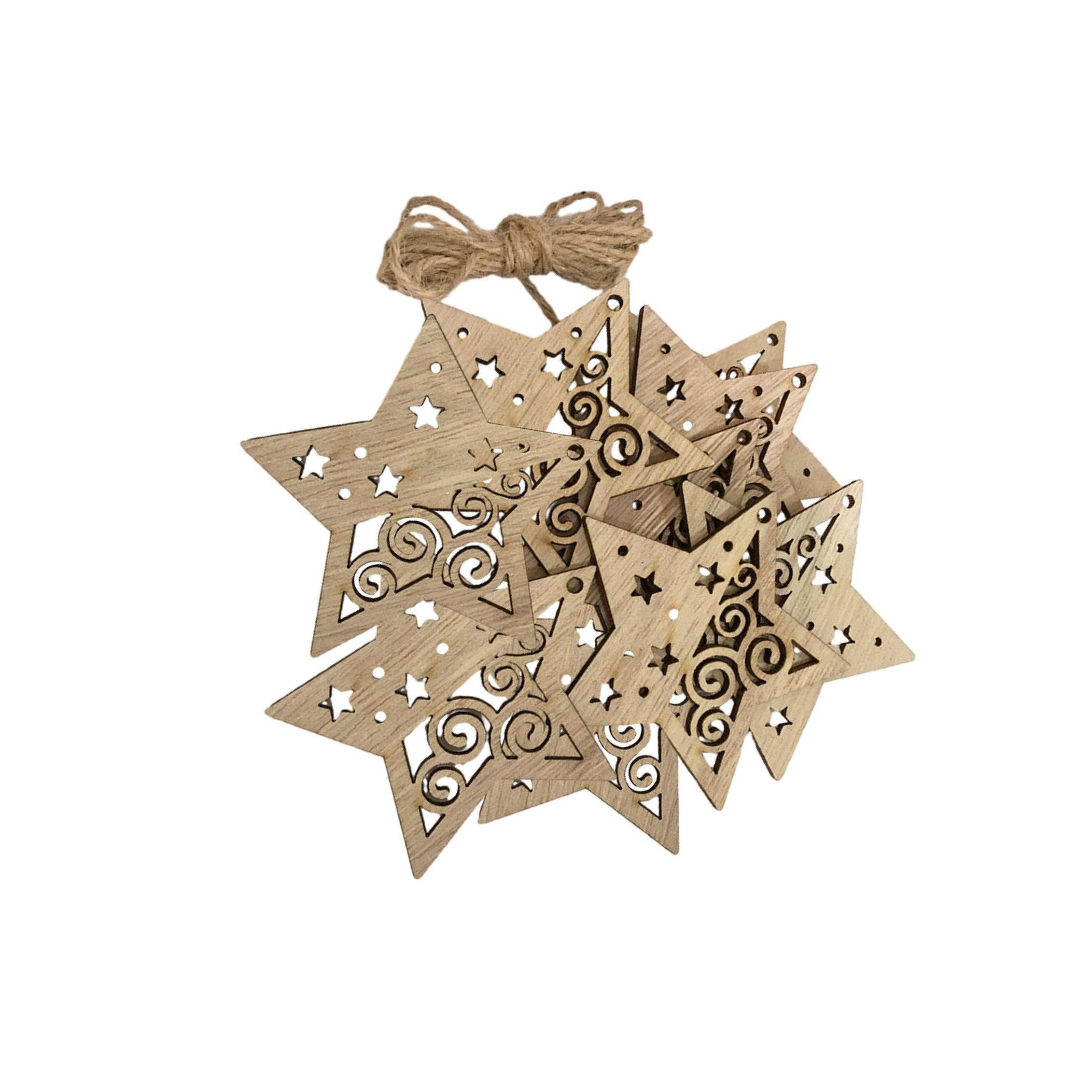 PIXZCSA Cozy Crafting Delights Unfinished Cutouts Crafting Set Christmas Wooden Tags Kit and Many Other Art and Craft Projects. Christmas Unfinished Wooden