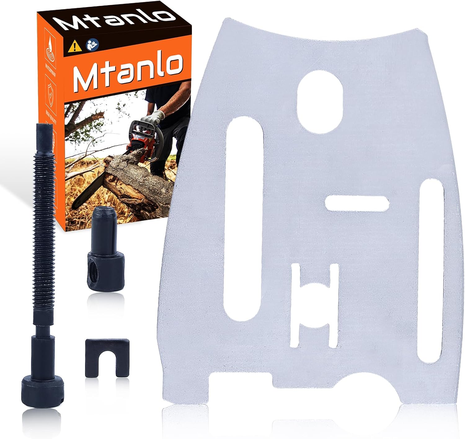 Chain Adjusting Screw Tensioner & Inner Plate For Jonsered 625 630 670 2077 2083, Chain Tensioner Protection Plate