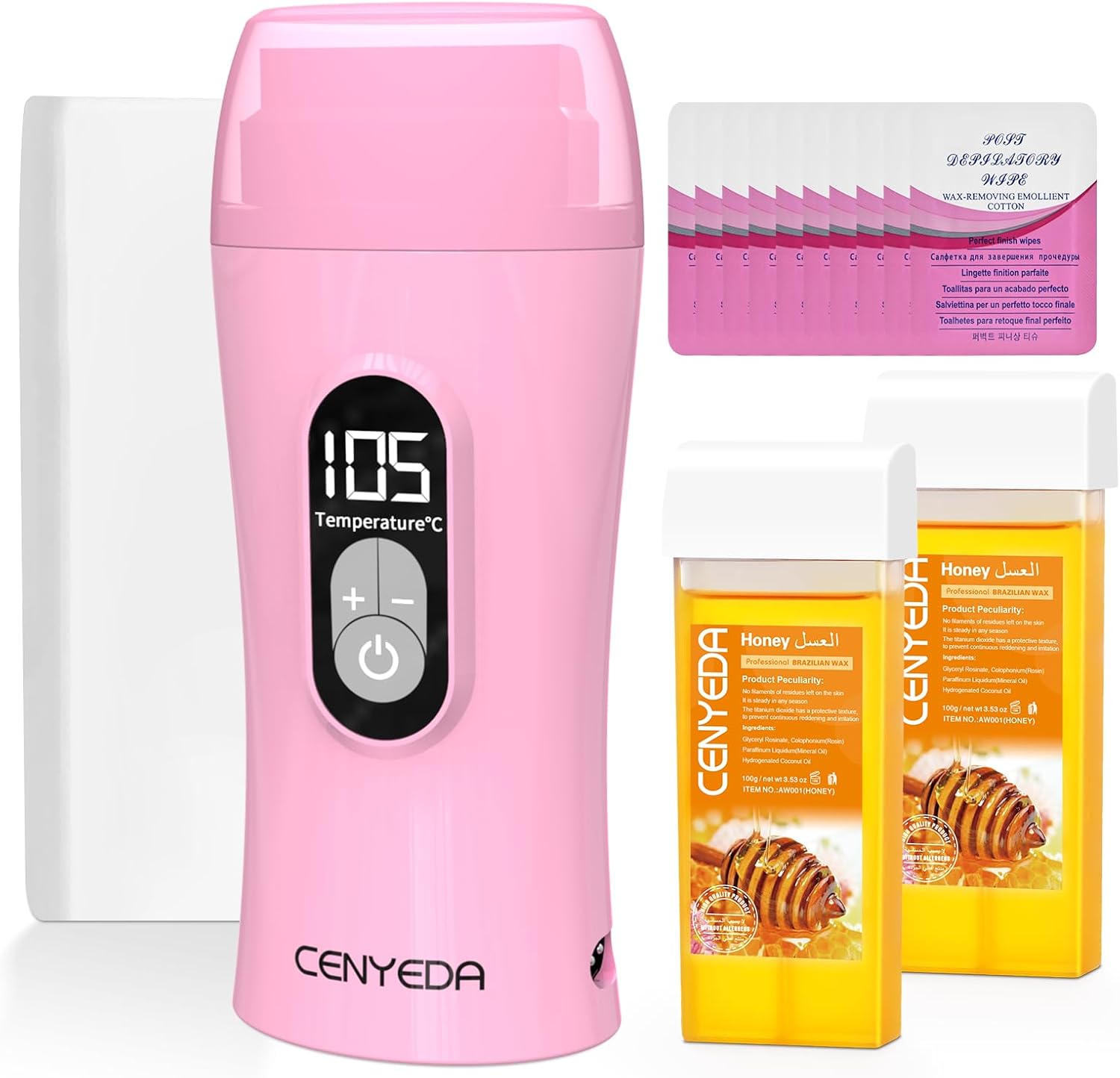 Upgraded Digital Roll on Wax Kit, Wax Roller Kit for Hair Removal