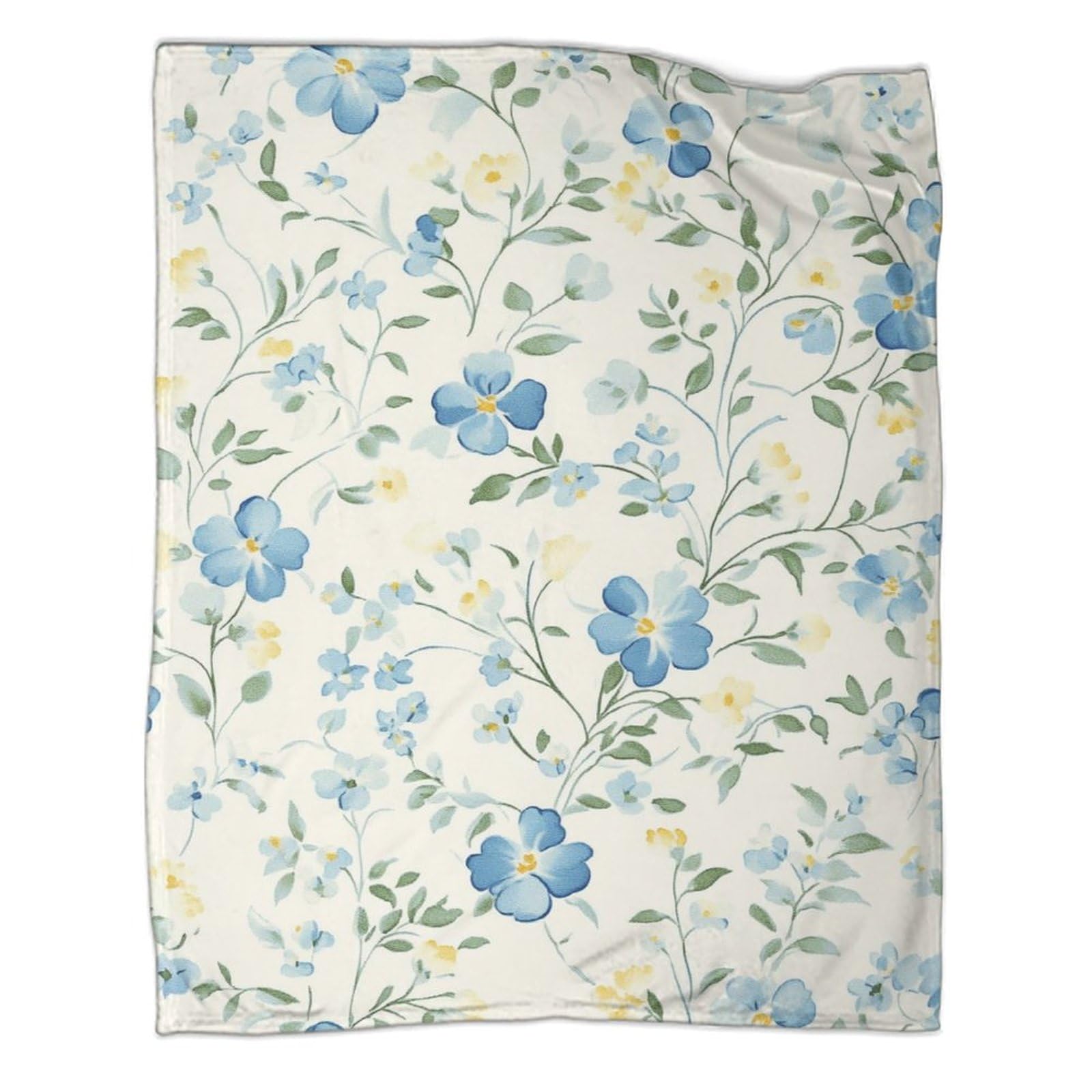Couverture en flanelle contre le froid plaid doux et chaud fleurs 200x230cm