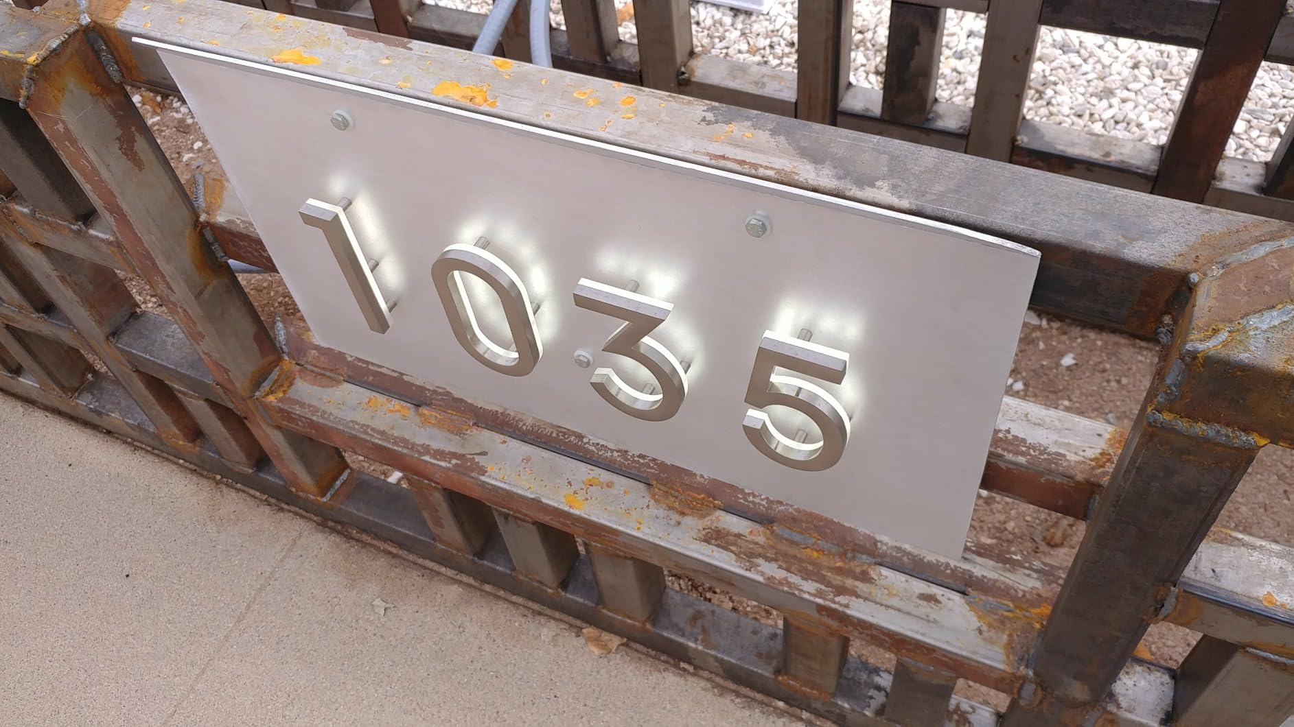 Powering up LEDs for an address sign