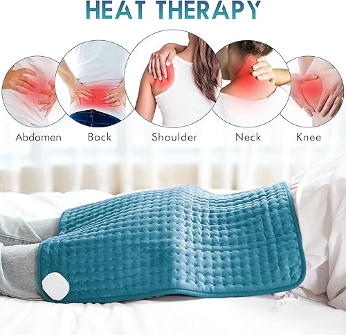 Vista 4 de DAILYLIFE Almohadilla térmica para aliviar el dolor de espalda, almohadillas térmicas eléctricas de 20 x 24 pulgadas para calambres, espalda