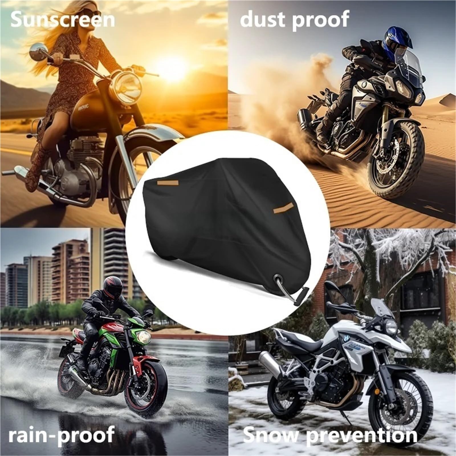 Motorcycle Cover Waterproof Outdoor Scooter UV Protector Dust Rain Cover For B/M/W K 1600GT K1600 GT K 1600 GT 2016-2021(3XL For 221-230cm)