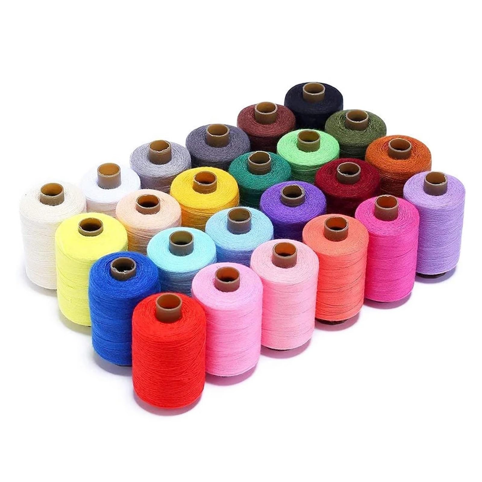 24 farbige Nähgarn-Sets, 1000-Yard-Spulen, Polyestergarn for Handnähen, Stickerei, Nadelarbeit, Nadeleinfädler-Werkzeug