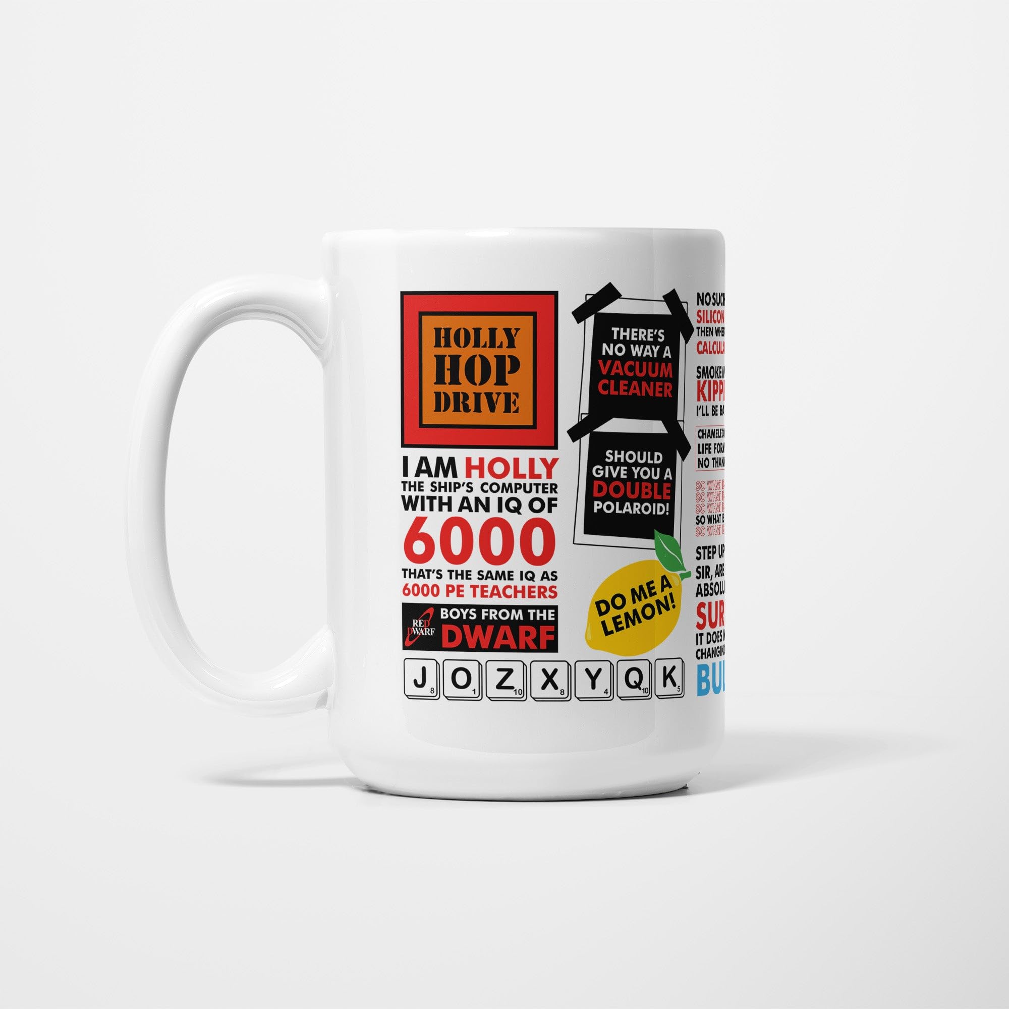 A Bit of Banter Red Dwarf Quotes Mug Retro Sci-Fi Geek Coffee Cup, 15oz