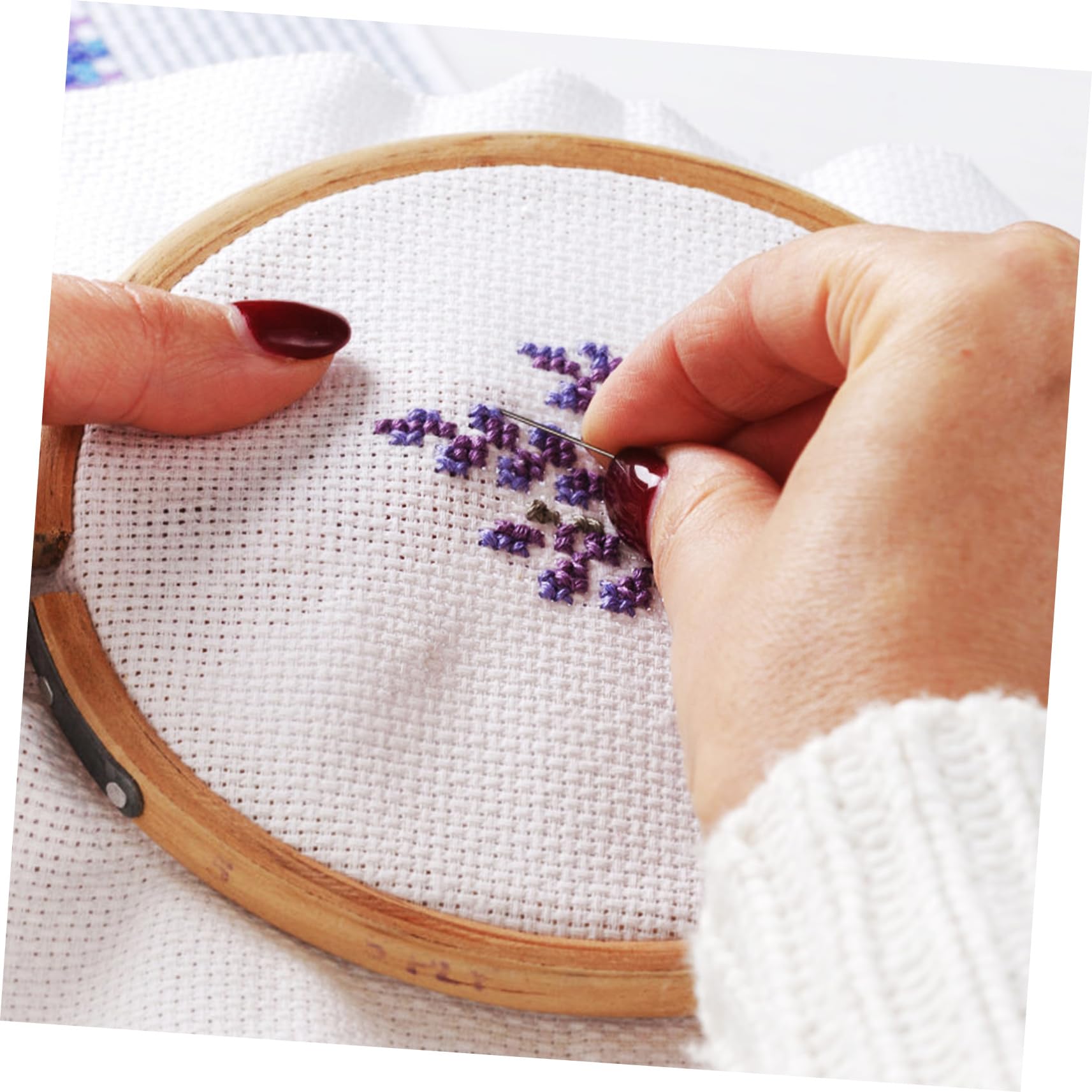 Housoutil 2 Set Pz Tessuto per Ricamo per Ricamo DIY E Decorazioni per Casa 12 Pezzi * 2