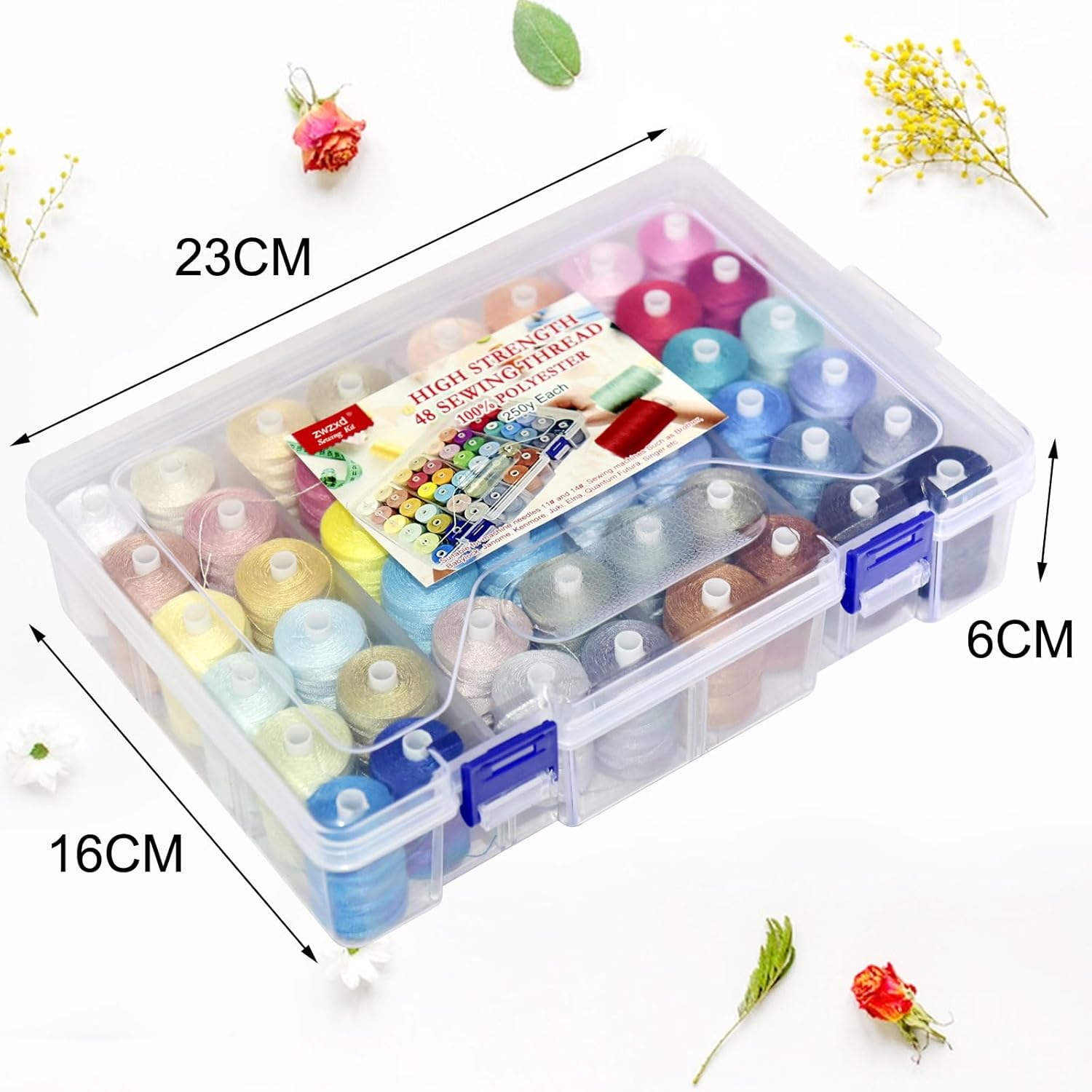 24 Colors Sewing Thread Spools for Hand & Machine Sewing, Emergency and Travel, DIY and Home, 24Colors 270Yards per Polyester Thread Spools