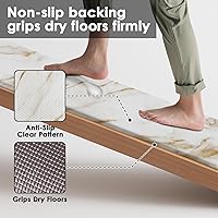 Vista 4 de Arttown - Juego de 2 alfombras de cocina antifatiga de mármol, doradas, modernas, acolchadas, impermeables, antideslizantes, con espuma ergonómica