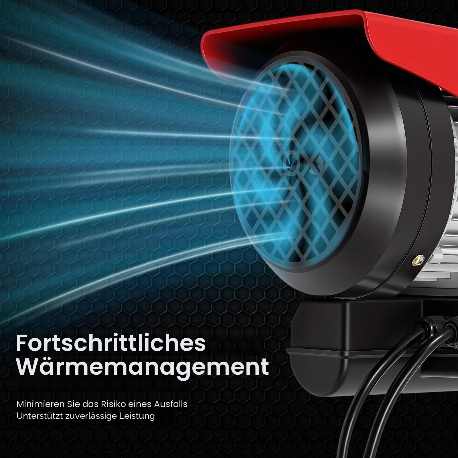 1300W Elektrische Seilwinde 400kg-800kg, Motorwinde Hubhöhe 12m, Seilhebezug Seilzug Winde Kran, Automatische Bremsfunktion, Überhitzungsschutz, 5mm Drahtseildurchmesser