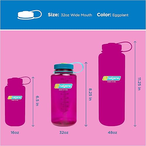 Miniatura 183 de Nalgene Sustain - Botella de agua de Tritan sin bisfenol A hecha con un 50 % de material derivado de restos de plástico, 32 fl oz, boca ancha