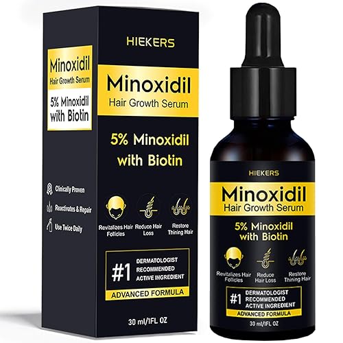 5% de minoxidil para hombres y mujeres para el crecimiento del cabello con biotina, tratamientos de pérdida de cabello, espuma sin perfume, 1 onza