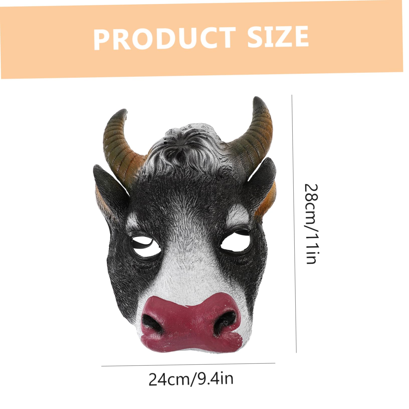 Parliky Mask Calf Cow Animal Mask for Costume Masquerade Creative Design for Party Festival Dance Show