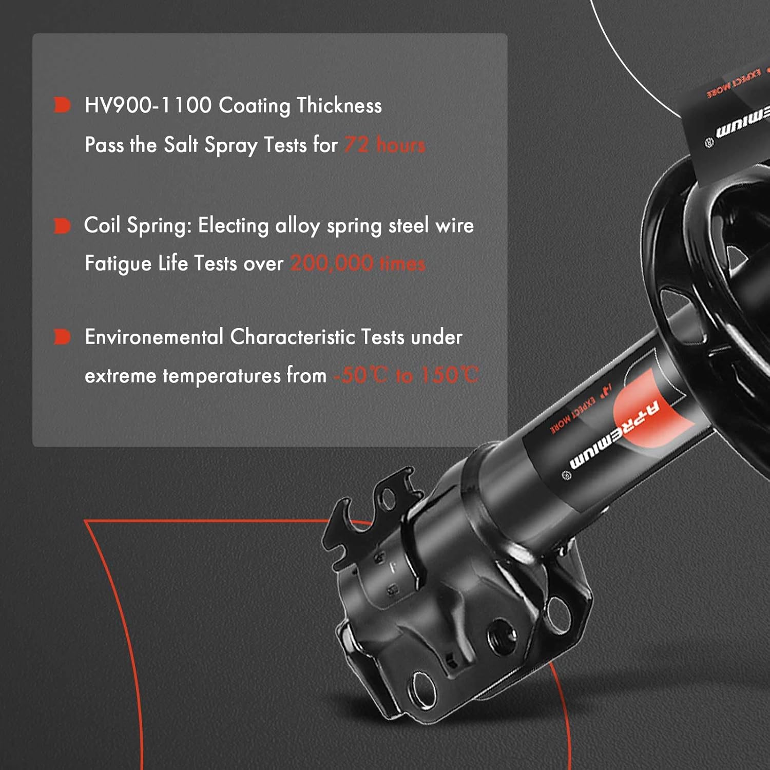 A-Premium Front Complete Struts Compatible with Scion xD 2008 2009 2010, To 07/2010-2x Replacement Suspension Shock Absorber with Coil Spring Assembly