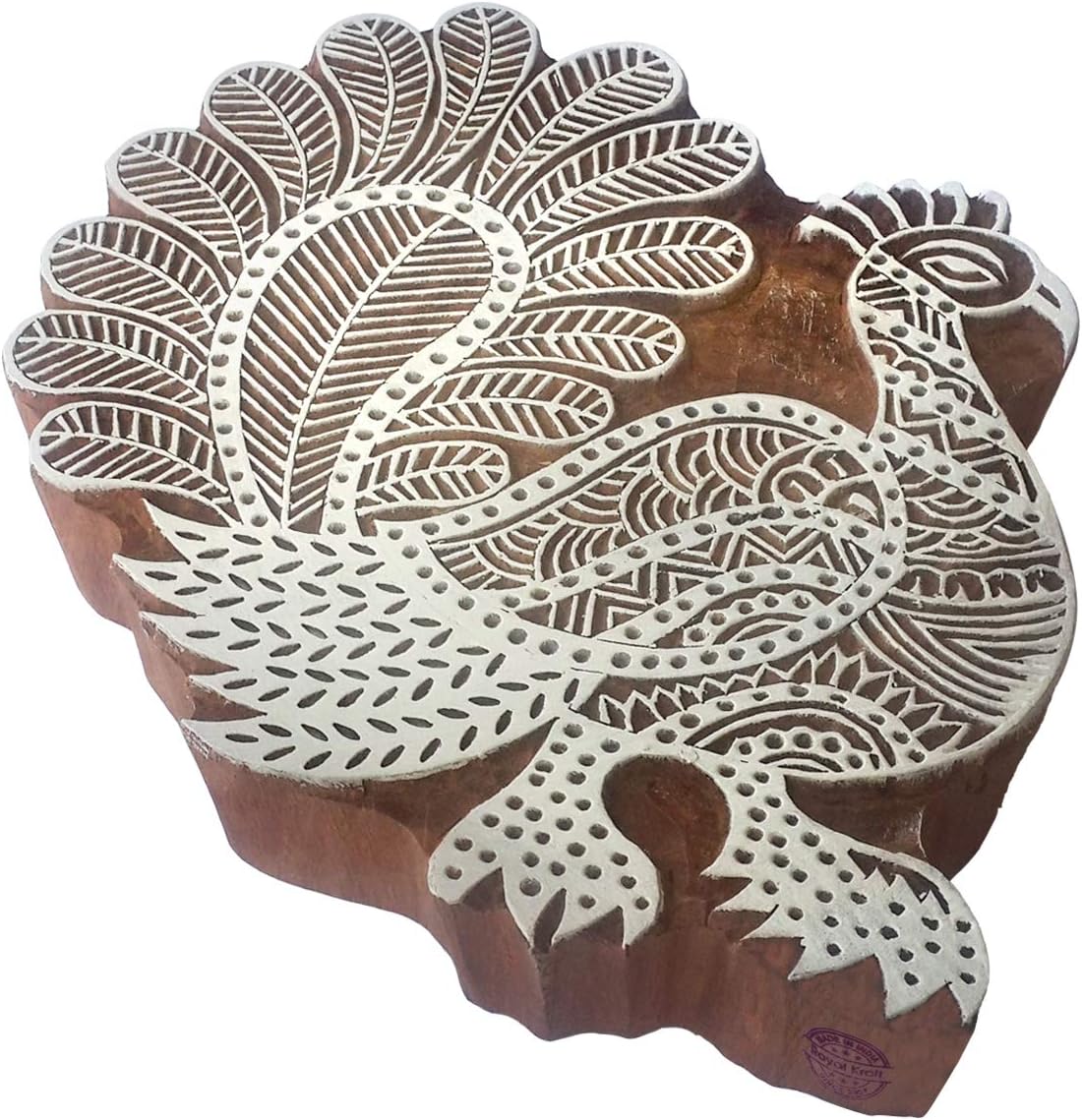 Royal Kraft Wooden Printing Block - DIY Henna Fabric Textile Paper Clay Pottery Stamp ESIDtag057