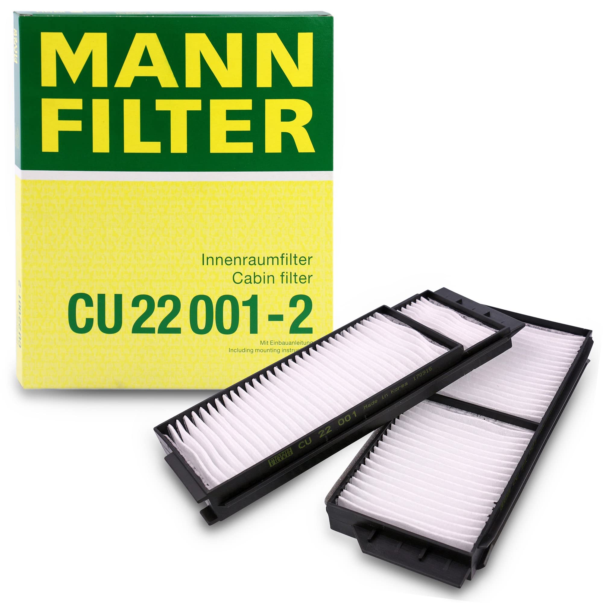 CU22001-2 MANN HUMMEL CABIN AIR FILTER FOR MAZDA