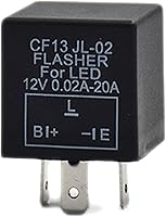 Vista 9 de 0061 Relé intermitente de señal de giro de 2 clavijas - Redondo - 2 pines 12V relé intermitente electrónico para bombillas incandescentes estándar