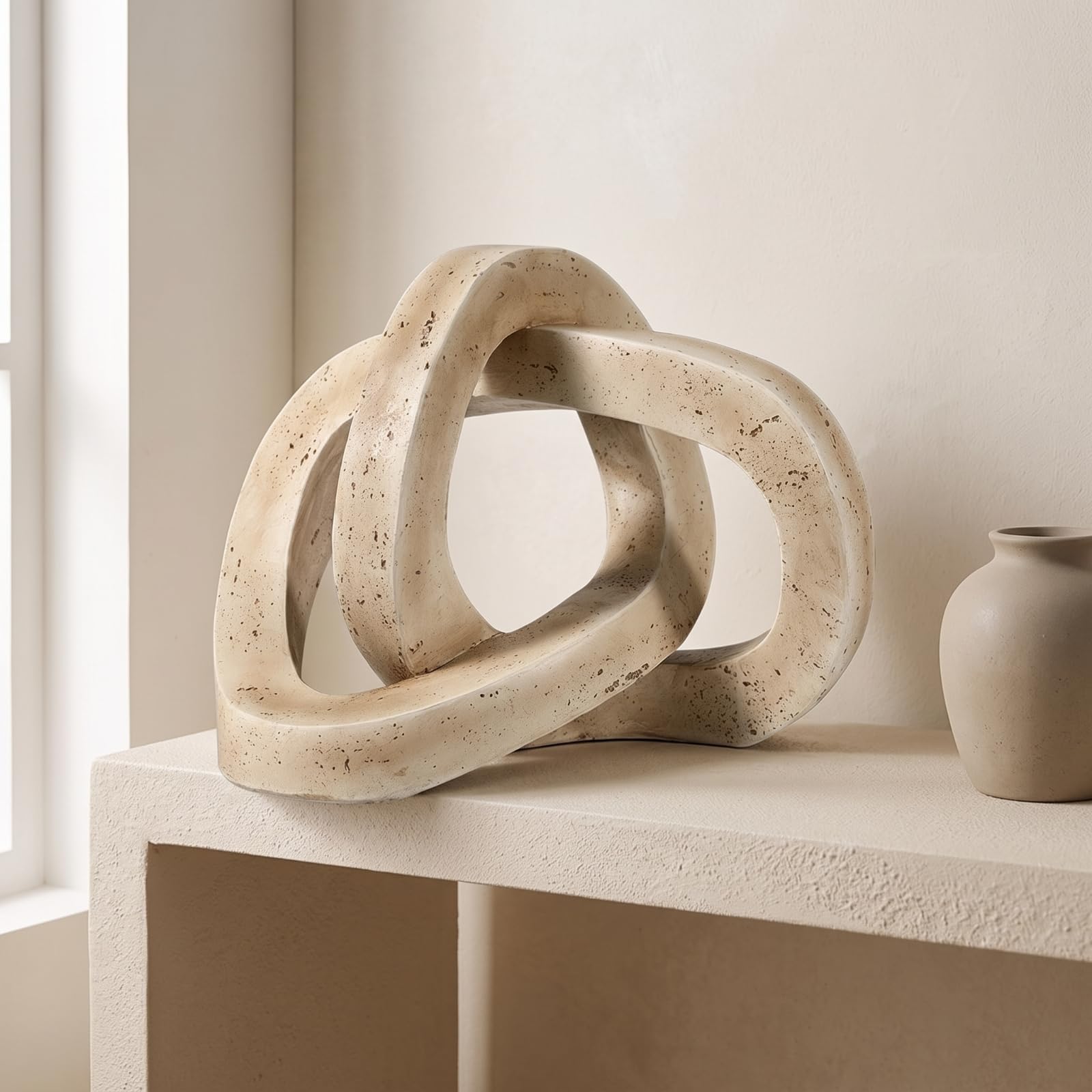 B Baosity Escultura Compacta | Nórdica, Elegante, coración, para Oficina en Casa, coradores, 23x13.8x17cm