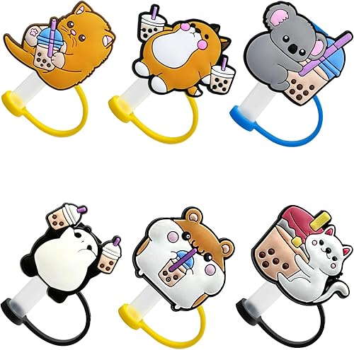 Mikinya Stanley - Funda de paja de flores para vaso Stanley de 30 y 40 onzas, 0.4 pulgadas de diámetro, bonita tapa de popote de silicona para