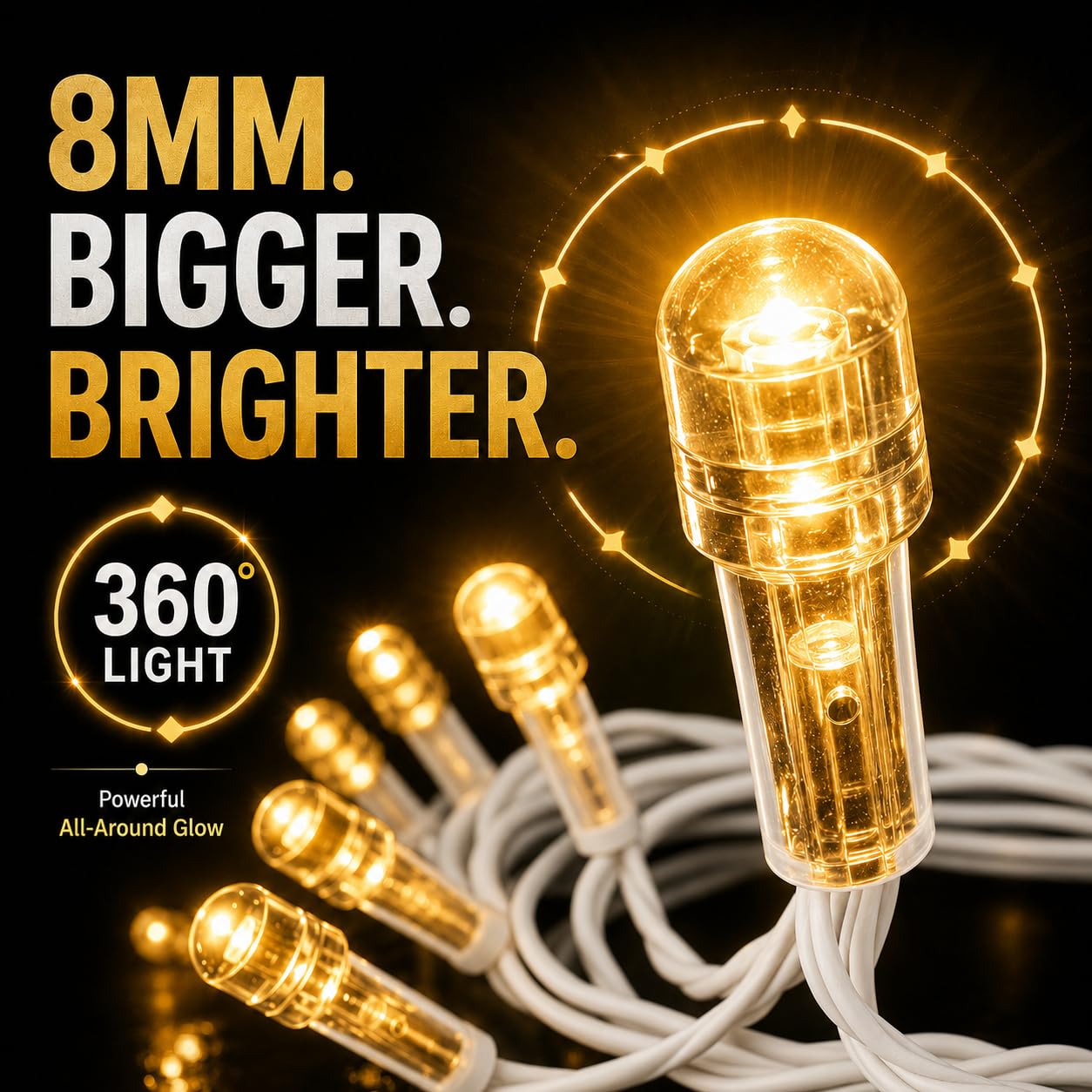 Gesto 45m LED String Lights - Warm White Fairy Lights -2