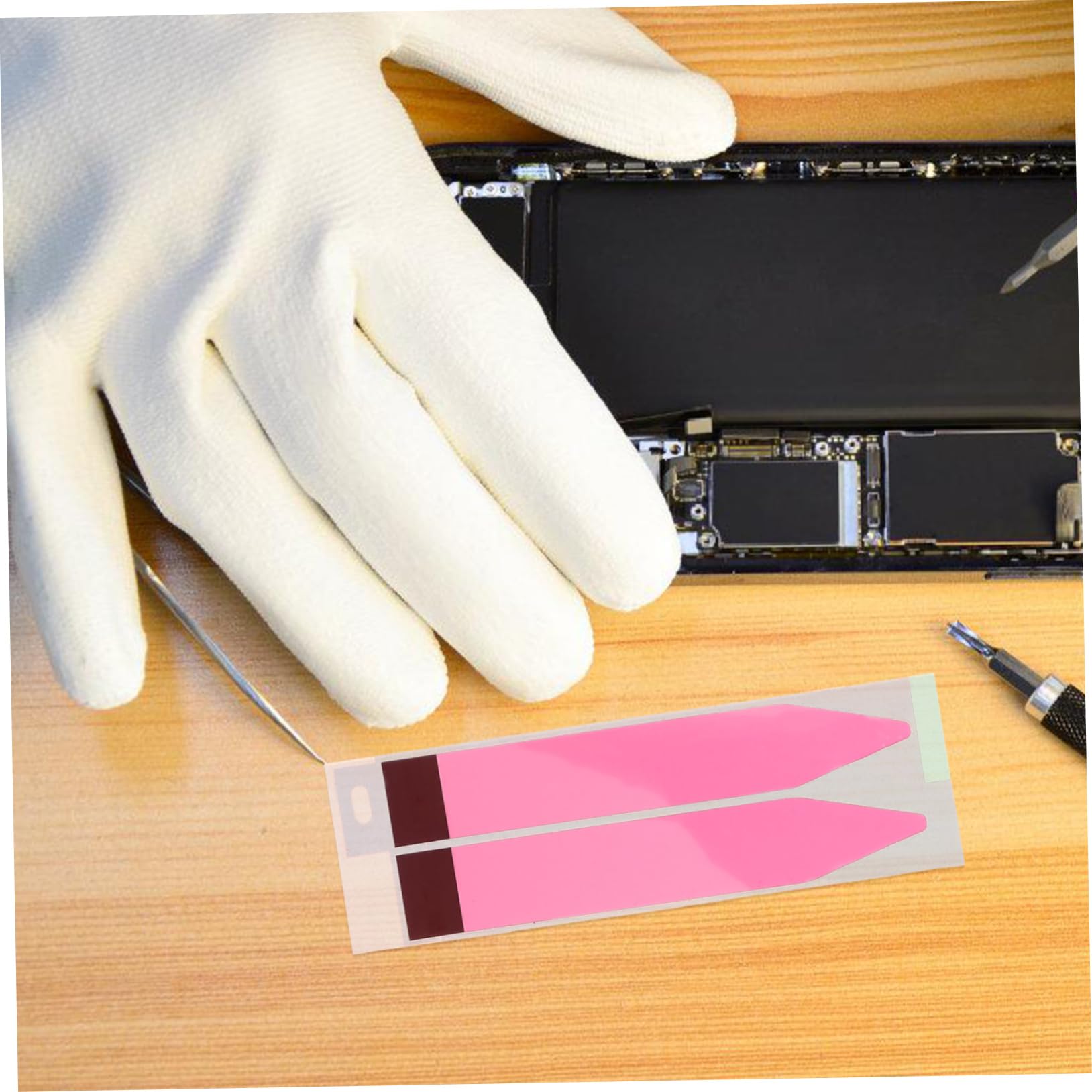 CAXUSD Akku Klebeband 100 Stück - Ultradünn & Rückstandsfrei Für IPhone Reparaturen | 16x4 Cm