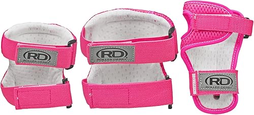 Miniatura 5 de Roller Derby Trac Star - Patines ajustables para niña con equipo de protección, tamaño ajustable, paquete de tres equipos de protección incluidos