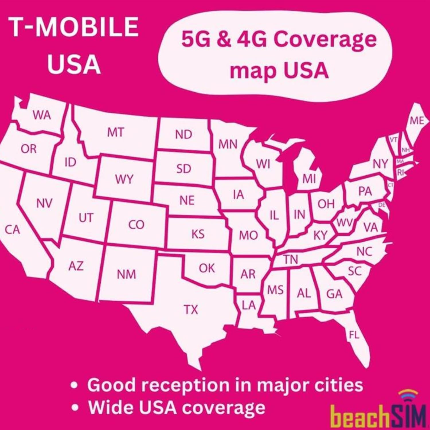 eSIM USA 30 Jours. Données, appels locaux et textos illimités sur Le réseau T-Mobile. Activation Rapide. Recharge Facile. Fonctionne avec Les appareils compatibles avec la Carte eSIM.